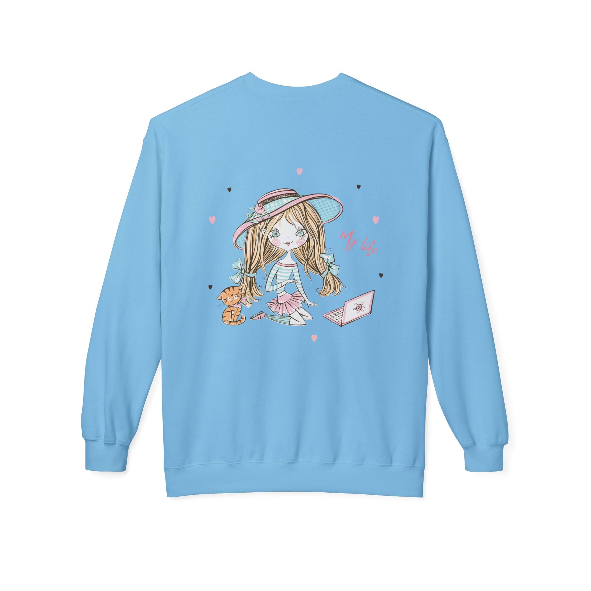 Cute Illustrated Crewneck Sweatshirt, Cozy Everyday Wear, Gift for Her, Fun Fashion, Casual Outfit, Birthday Present