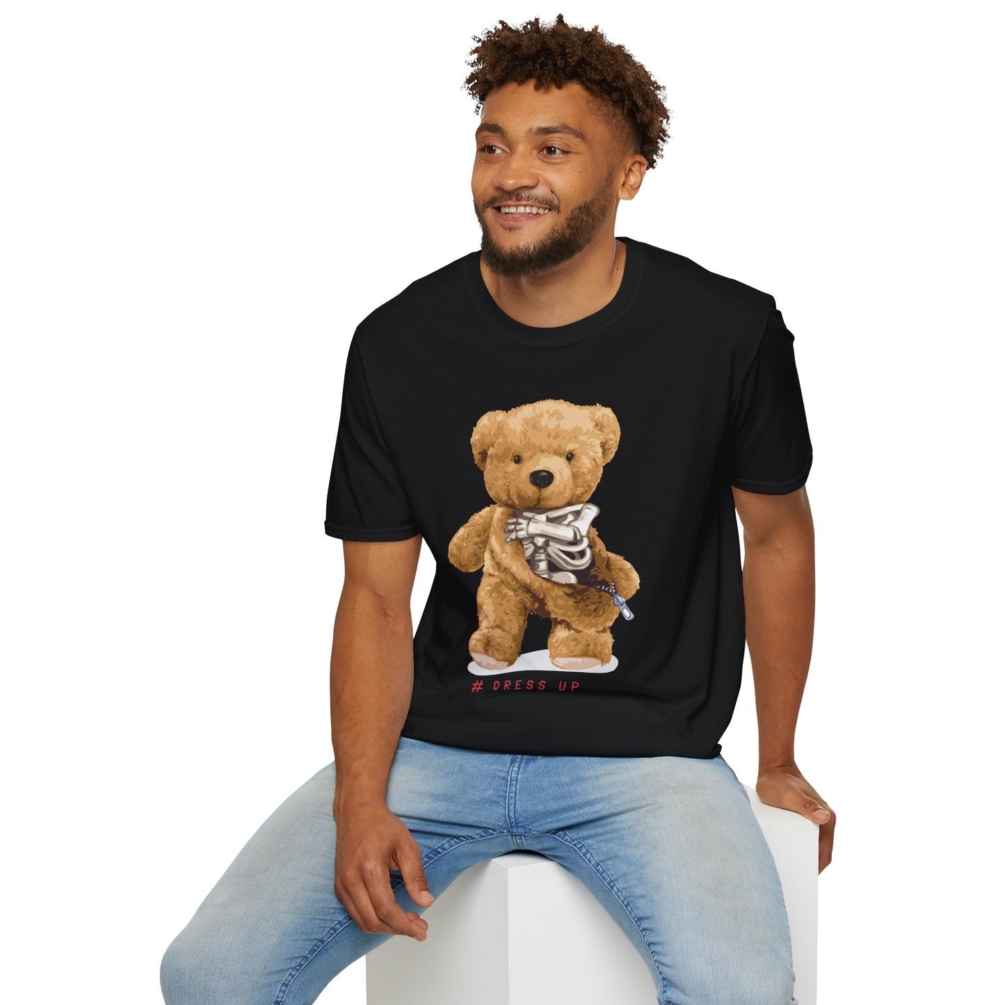 Cute Bear Graphic T-Shirt, Casual Cotton Tee, Fun Birthday Gift, Everyday Wear, Unique Animal Tee, Teddy Bear Shirt