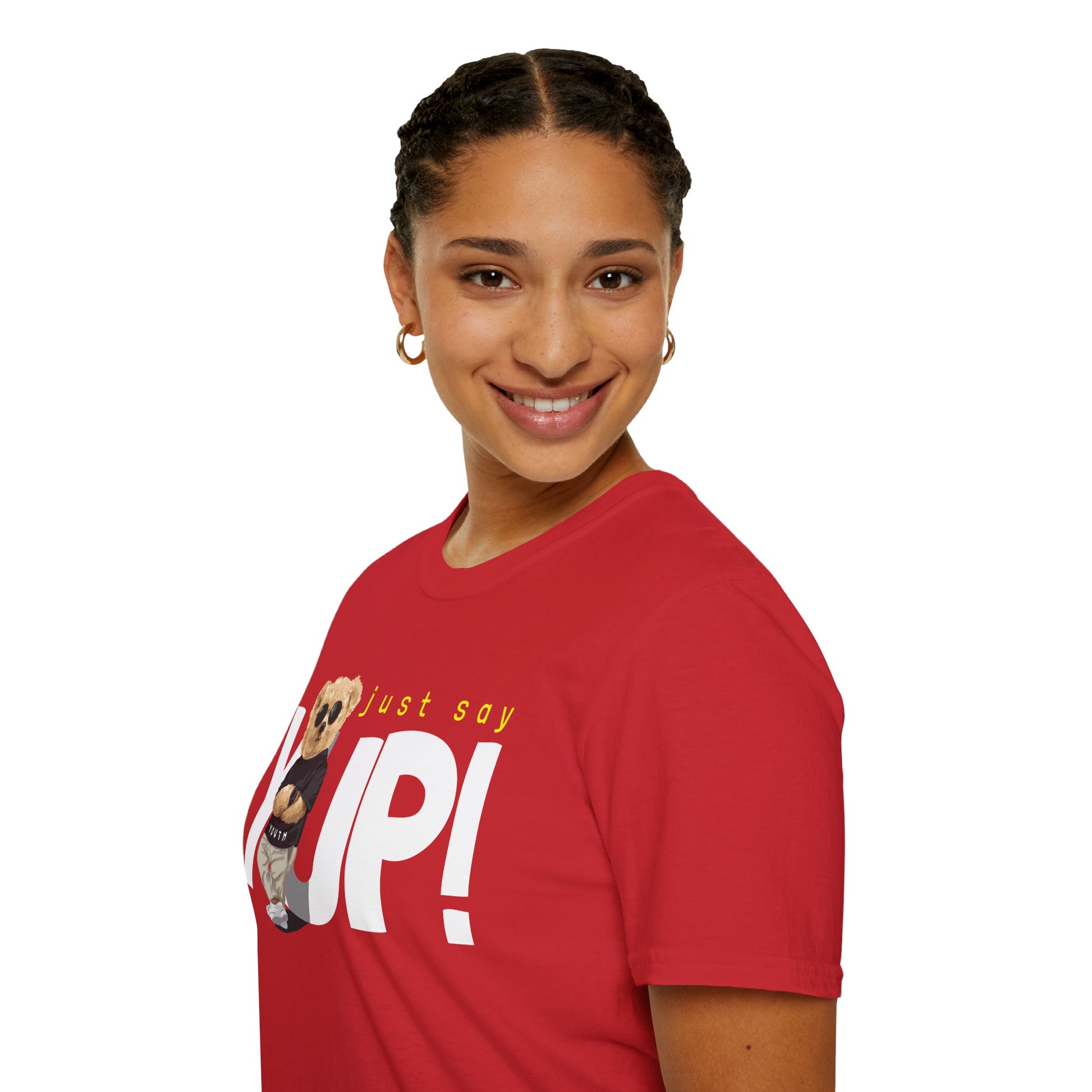 Unisex Casual Graphic Tee - Just Say YUP! Trendy T-Shirt for Everyday Wear, Gift for Friends, Fun Summer Fashion, Pop Culture Style
