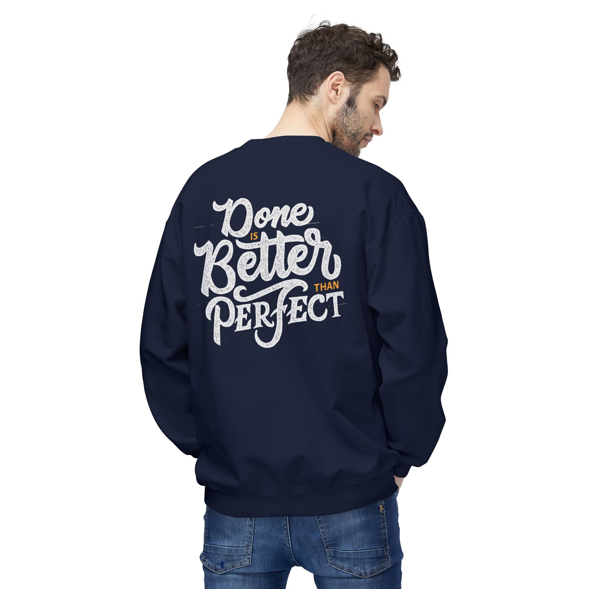 Motivational Fleece Sweatshirt: Cozy Crewneck, Perfect for Self-Care Days, Gift for Friends, Inspirational Quotes, Peer Encouragement
