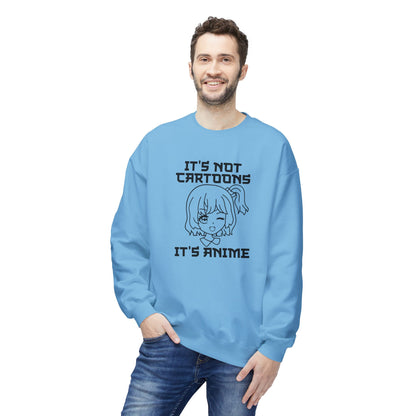 Anime Sweatshirt - It's Not Cartoons, Gift for Anime Fans, Casual Wear, Cozy Hoodie Alternative, Perfect for Conventions
