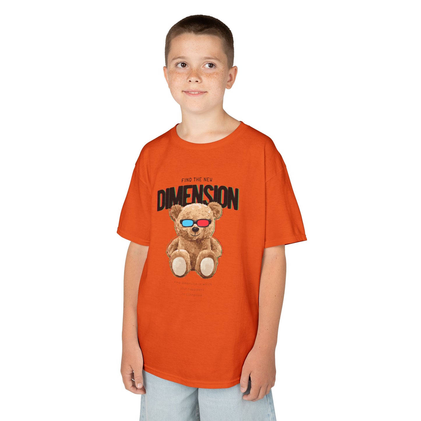 Kids Teddy Bear Graphic Tee, Fun Kids T-Shirt, Cute Gift for Children, Birthday Tee, Playful Shirt for Little Ones Orange