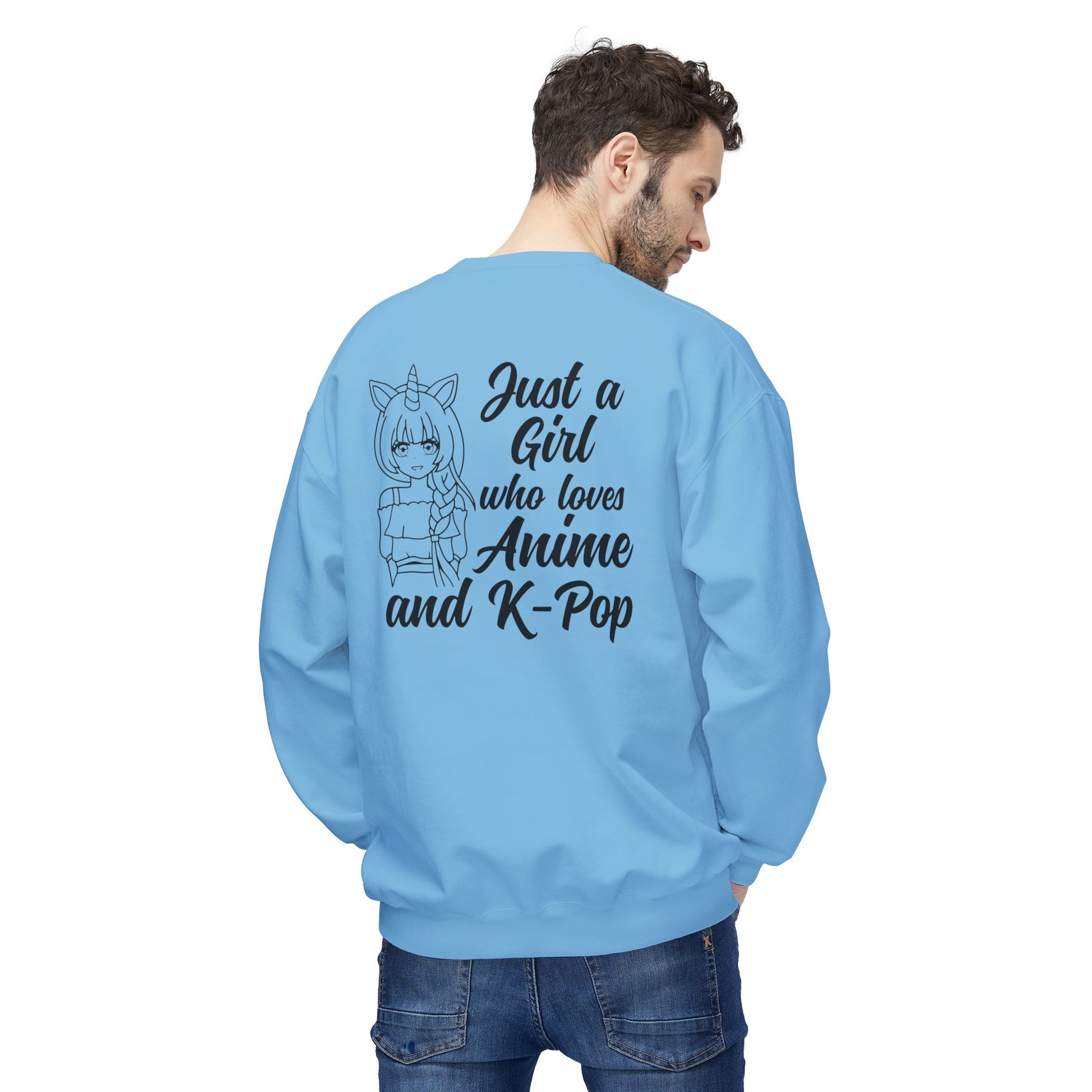 Anime & K-Pop Crewneck Sweatshirt, Cozy Gift for Fans, Cute Fashion for Anime Lovers, Perfect for Casual Outfits, Birthday & Holiday Gift