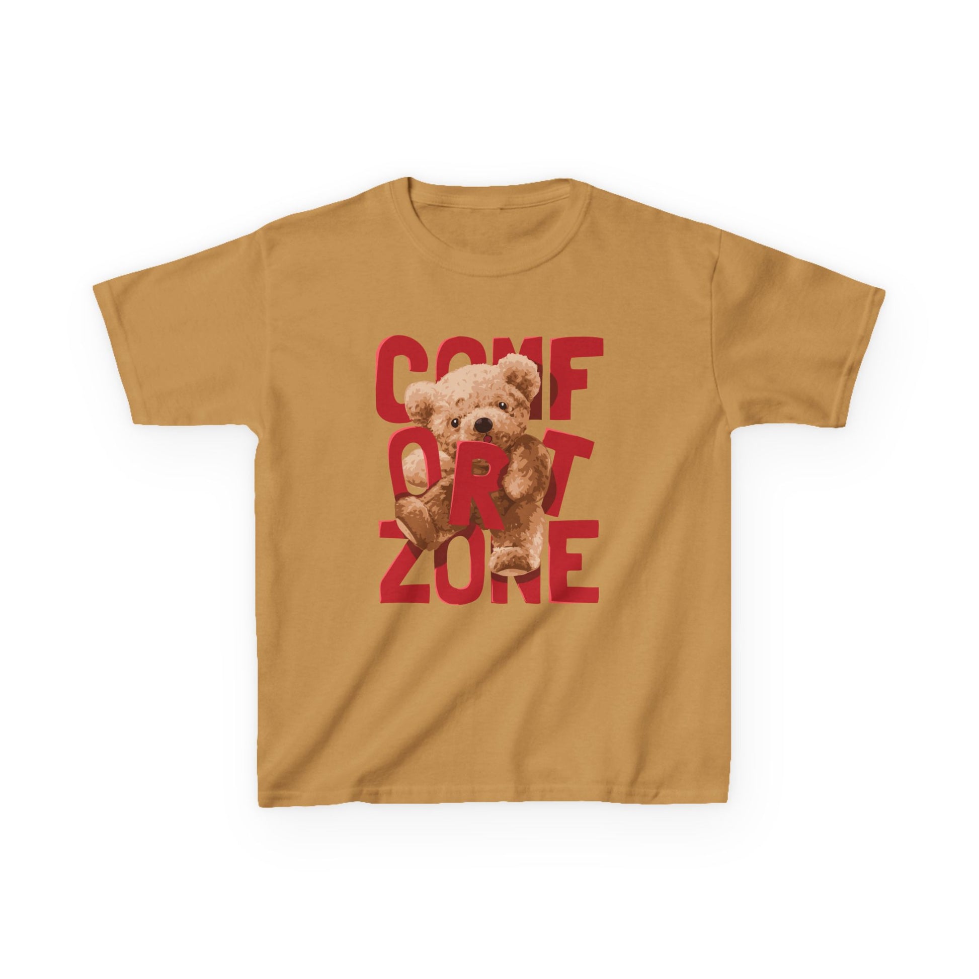 Comfort Zone Kids Tee, Cute Bear Shirt for Children, Gifts for Kids, Birthday Apparel, Fun and Cozy Clothing