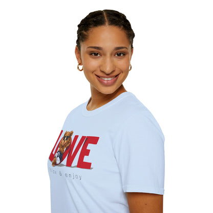 Love Bear Unisex Softstyle T-Shirt | Cute Casual Tee, Gift for Him/Her, Valentine’s Day, Birthday, Everyday Wear