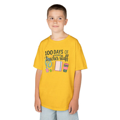 Teacher Appreciation Kids Tee, 100 Days of Teacher Stuff Shirt, School Spirit Tee, Gift for Future Educators, Kids' Classroom Apparel
