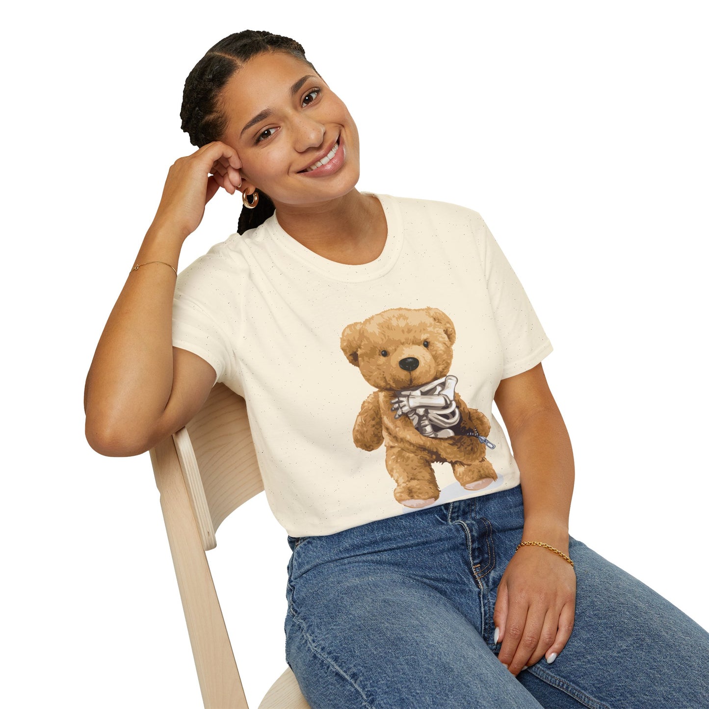 Cute Bear Graphic T-Shirt, Casual Cotton Tee, Fun Birthday Gift, Everyday Wear, Unique Animal Tee, Teddy Bear Shirt