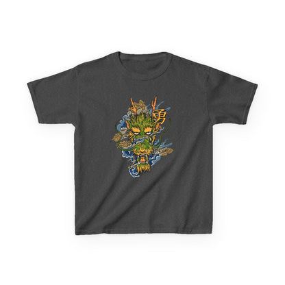 Whimsical Kids Tee with Cool Monster Design | Comfortable Cotton T-Shirt, Perfect for Play, Gifts, Parties, Everyday Wear Dark Heather