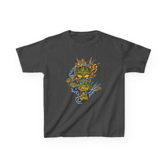 Whimsical Kids Tee with Cool Monster Design | Comfortable Cotton T-Shirt, Perfect for Play, Gifts, Parties, Everyday Wear Dark Heather