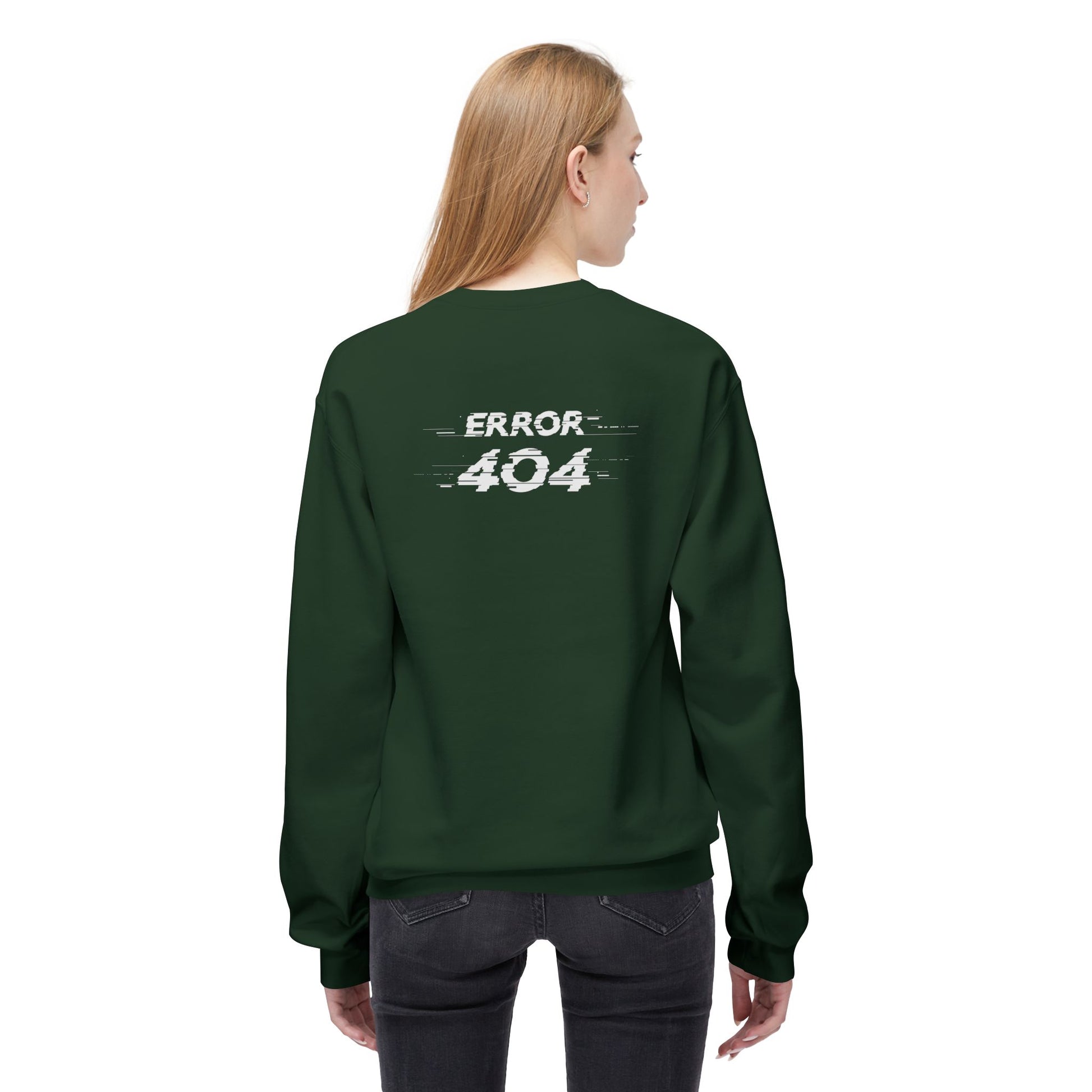 Error 404 Crewneck Sweatshirt, Funny Gift for Tech Lovers, Unisex Fleece Sweater, Casual Outfit, Geeky Humor Clothing