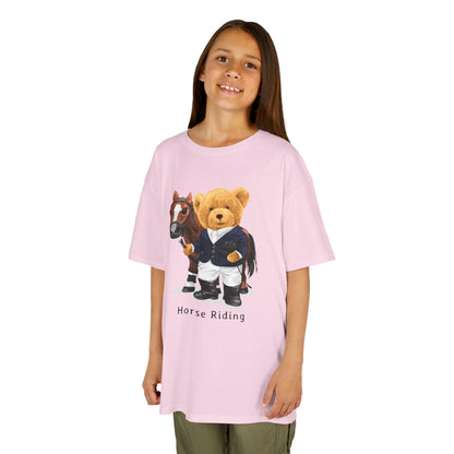 Kids Horse Riding Tee - Fun, Comfortable Cotton Shirt for Equestrian Lovers, Ideal for Birthdays, Gifts, Everyday Wear, Kids Apparel
