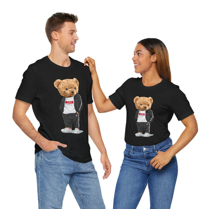 Streetwear Bear Graphic Tee, Casual Unisex T-Shirt, Fun Fashion for Teens, Gift for Birthday, Cool Outfit for Casual Days