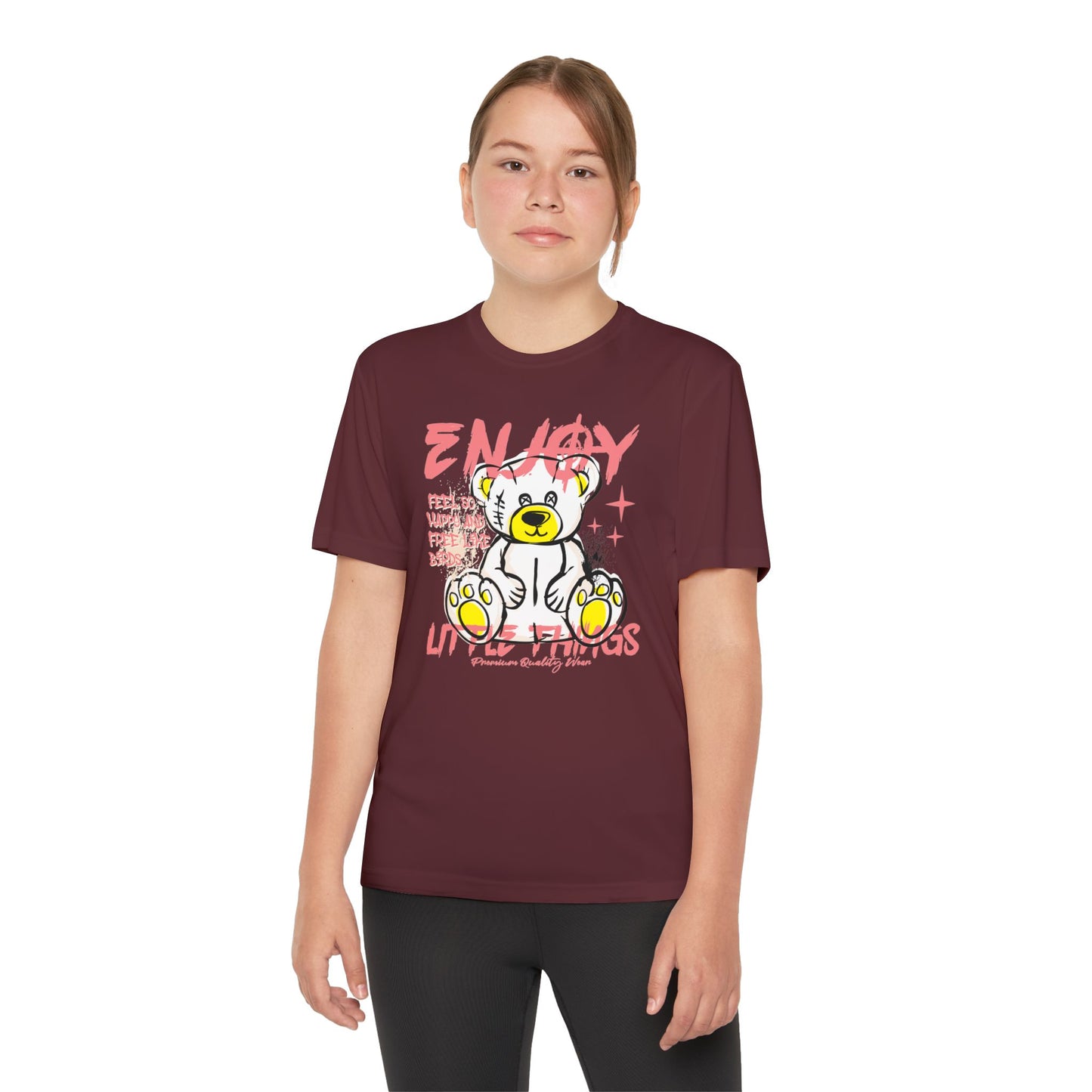 Youth Graphic Tee - 'Energy' Bear Design | Fun, Trendy T-Shirt for Kids, Birthday Gift, Everyday Wear, Cool Summer Style