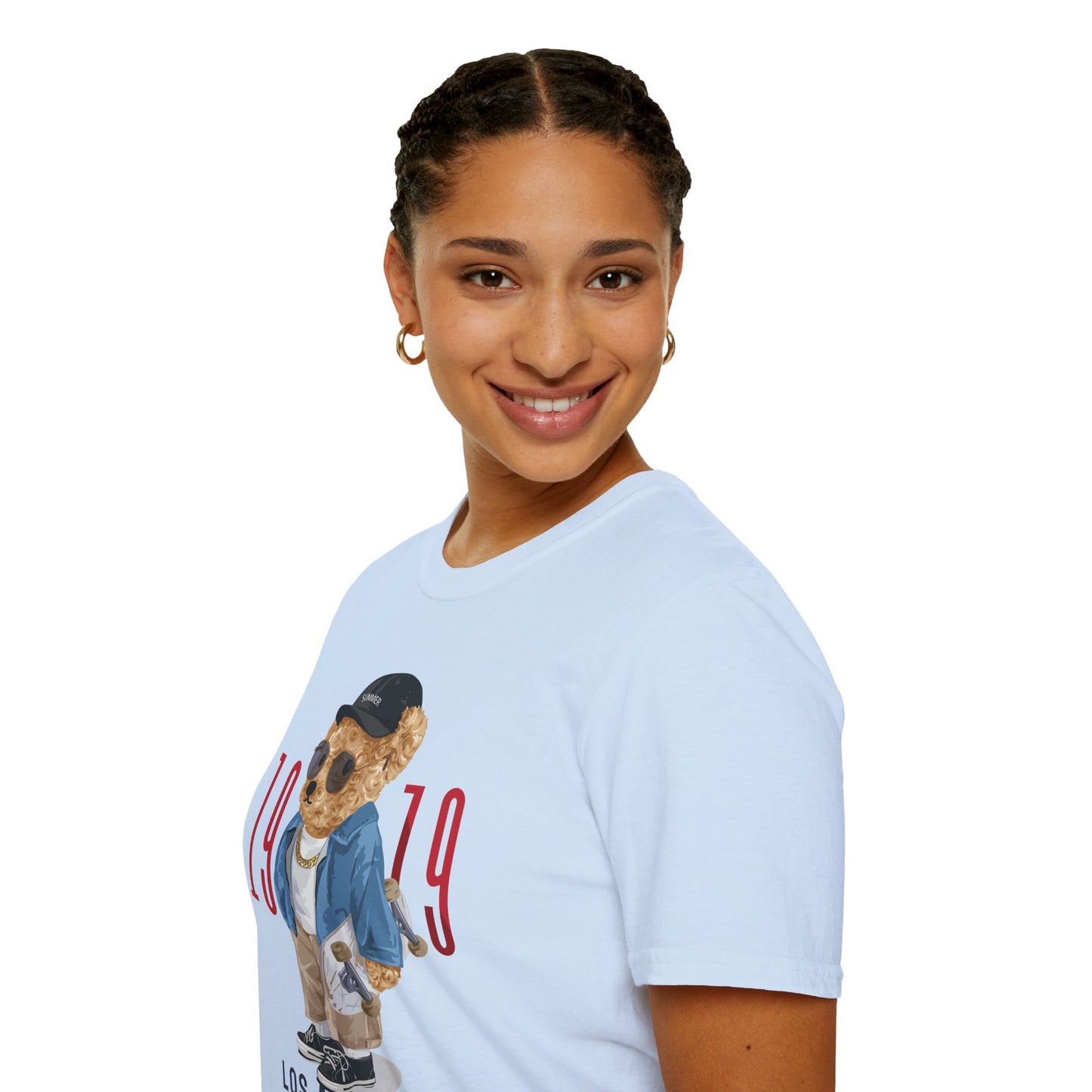 Vintage Bear Graphic Tee, Softstyle Unisex T-Shirt, Los Angeles 1979 Shirt, Cool Bear Apparel, Casual Streetwear Top, Gift for Him/Her