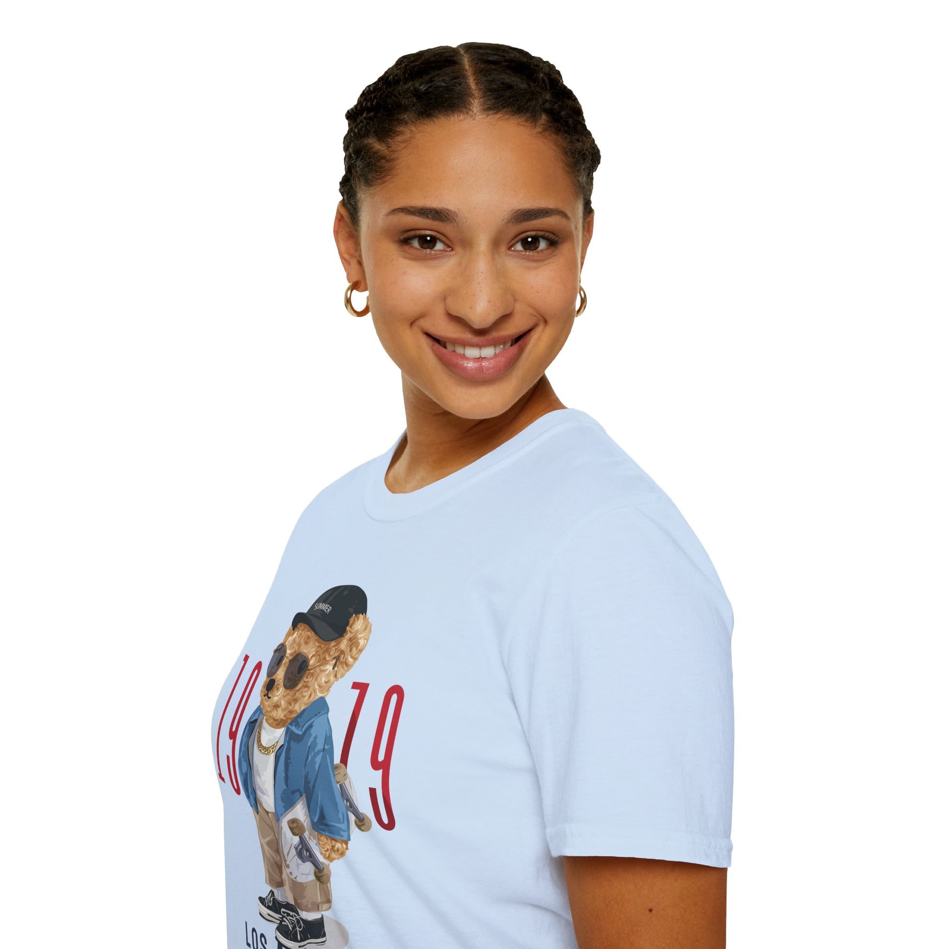 Vintage Bear Graphic Tee, Softstyle Unisex T-Shirt, Los Angeles 1979 Shirt, Cool Bear Apparel, Casual Streetwear Top, Gift for Him/Her