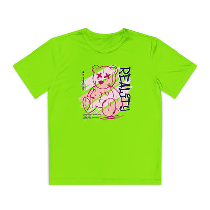 Youth Graphic Tee, Reality Bear Design, Casual Wear, Birthday Gift, Trendy Kids Clothing, Unique Gift for Teens Lime Shock