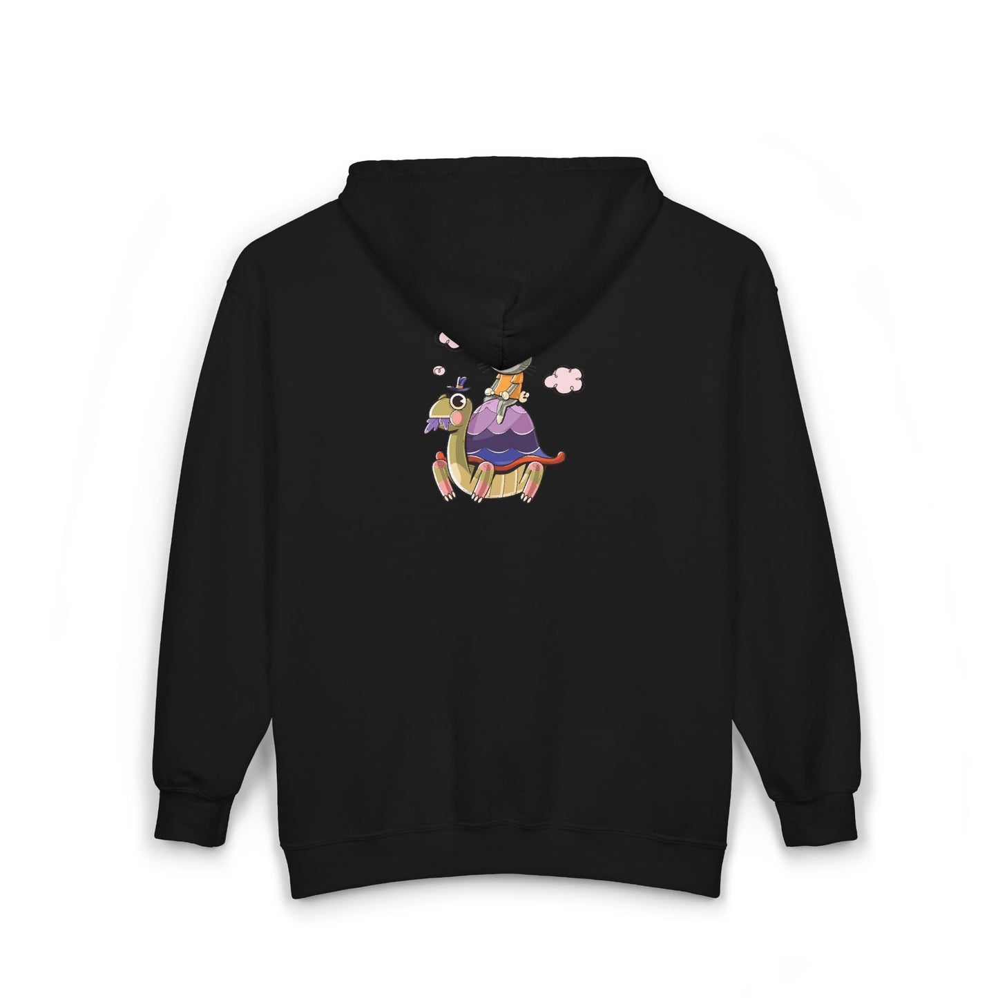 Whimsical Rabbit and Turtle Zip-Up Hoodie