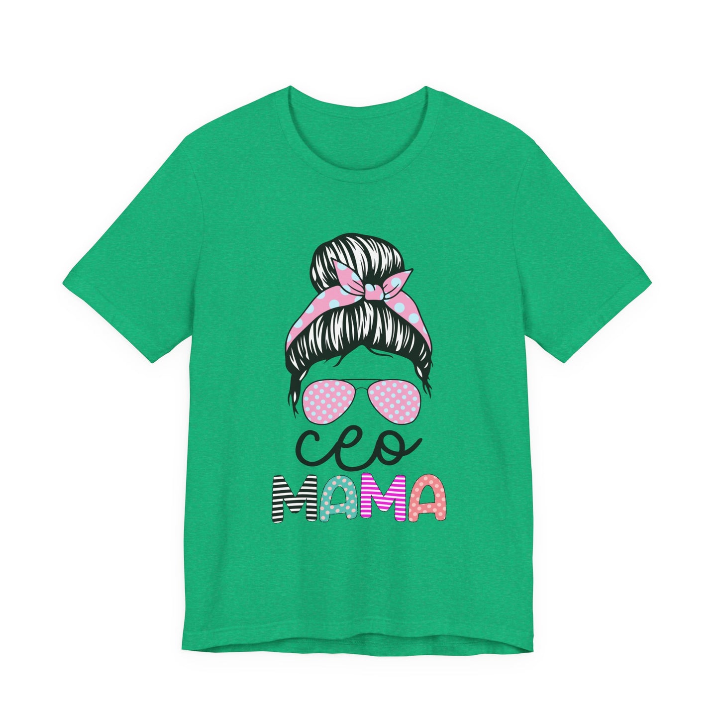 CEO Mama Graphic Tee, Unisex T-Shirt for Moms, Gift for New Mothers, Casual Summer Top, Fun Parenting Apparel, Mother's Day Gift Heather Kelly
