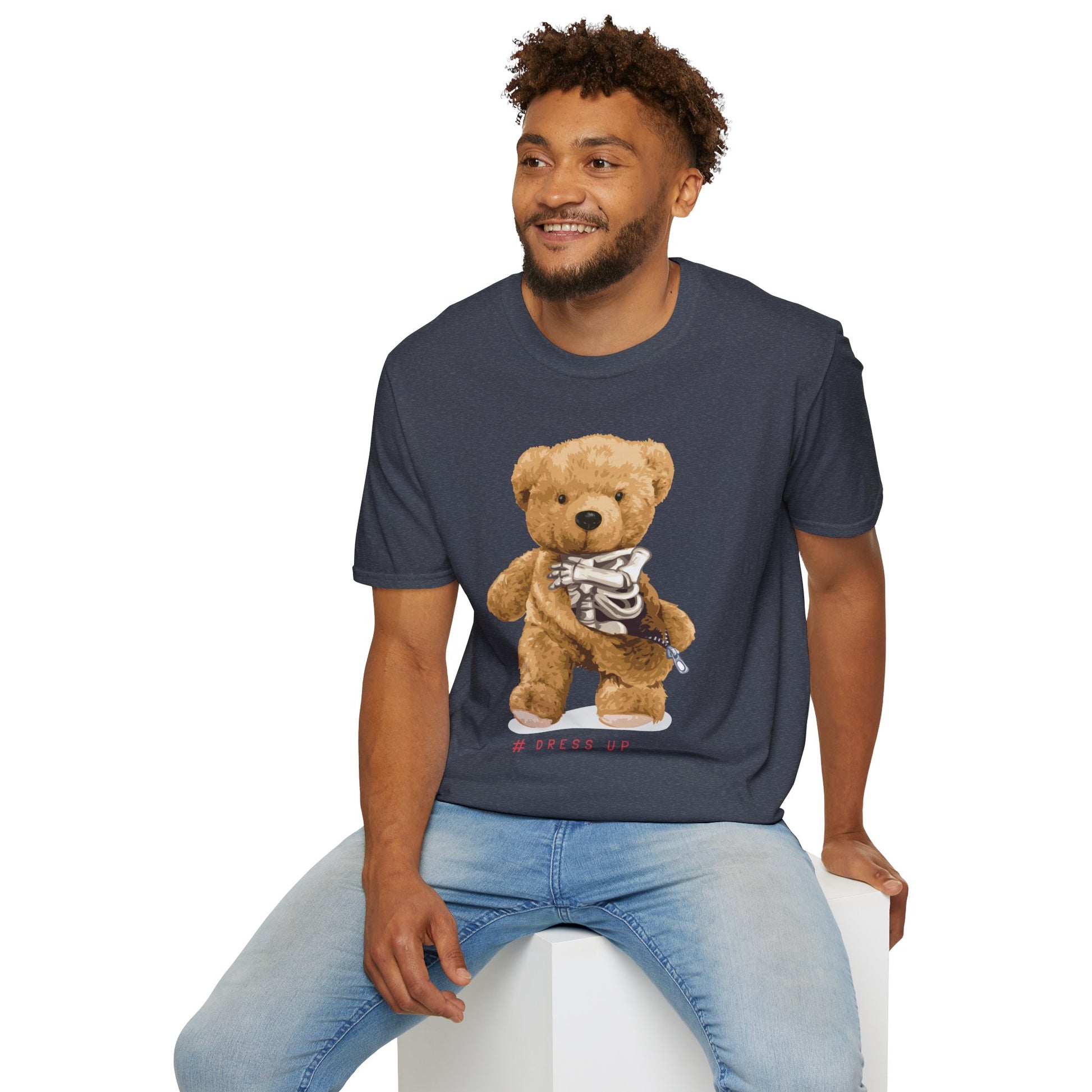 Cute Bear Graphic T-Shirt, Casual Cotton Tee, Fun Birthday Gift, Everyday Wear, Unique Animal Tee, Teddy Bear Shirt