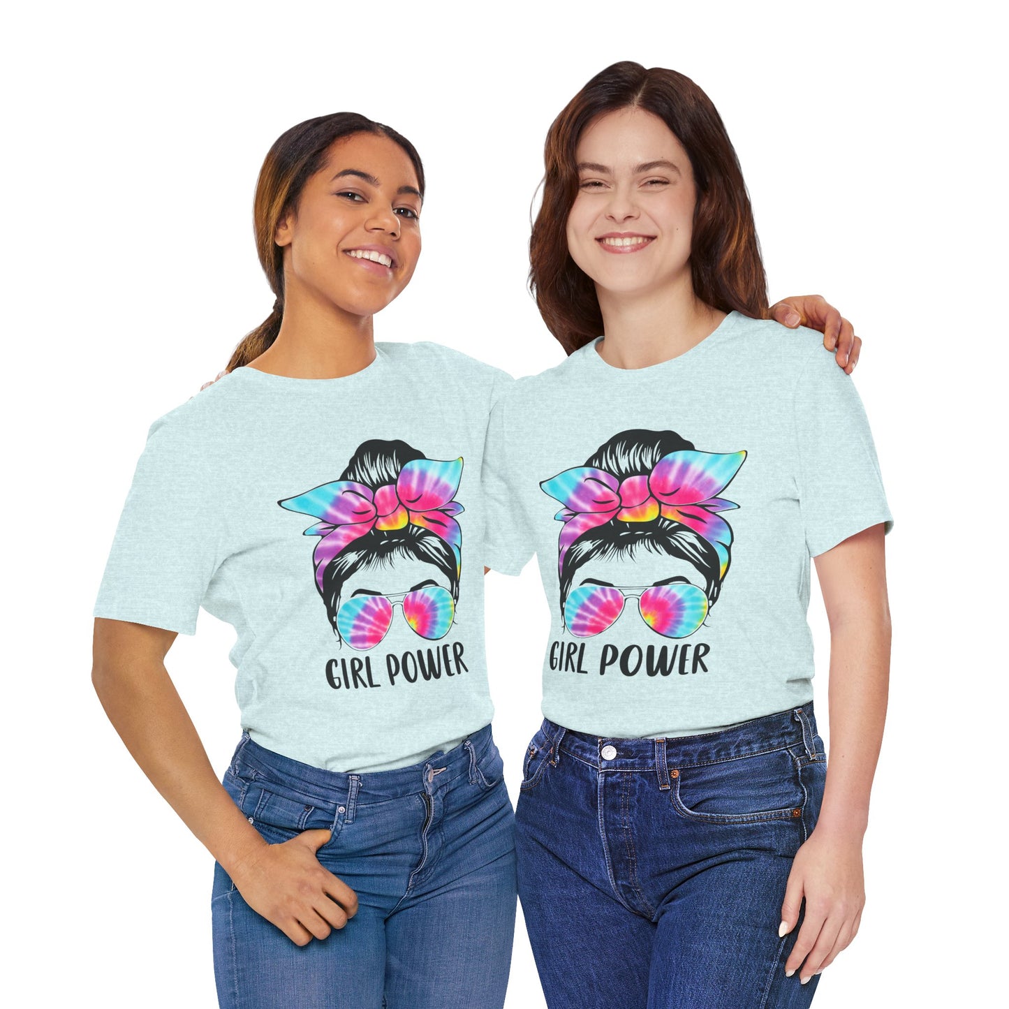 Girl Power Tie-Dye Tee, Unisex Short Sleeve Shirt, Feminist Apparel, Gift for Her, Casual Everyday Wear, Birthday Present