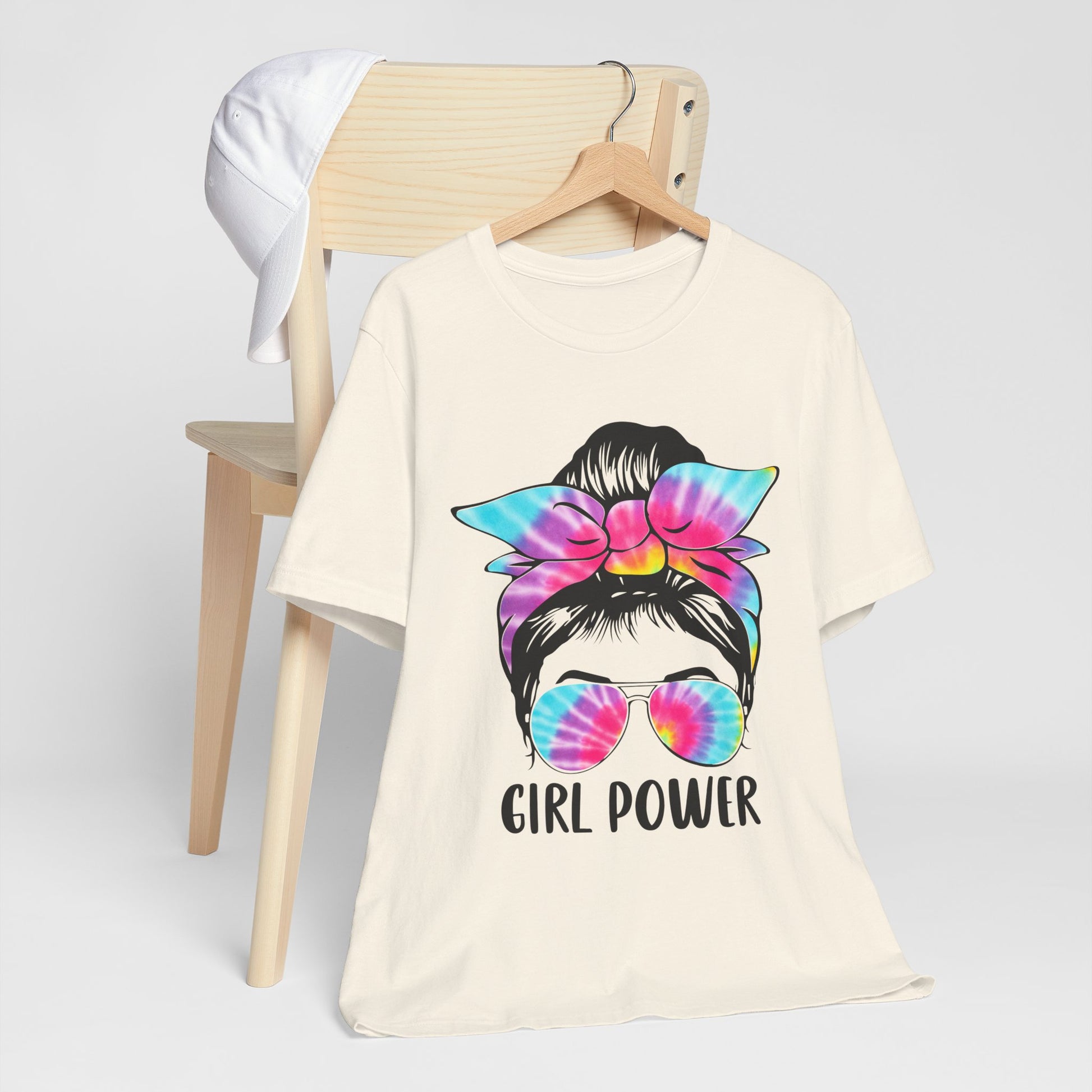 Girl Power Tie-Dye Tee, Unisex Short Sleeve Shirt, Feminist Apparel, Gift for Her, Casual Everyday Wear, Birthday Present