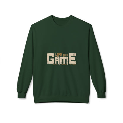 Game Life Unisex Sweatshirt, Soft Sweatshirt, Gamer Gift, Casual Wear, Birthday Gift, Inspirational Apparel Forest Green