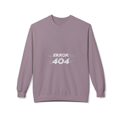 Error 404 Crewneck Sweatshirt, Funny Gift for Tech Lovers, Unisex Fleece Sweater, Casual Outfit, Geeky Humor Clothing Paragon