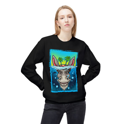 Playful Animal Graphic Crewneck Sweatshirt, Funny Sweatshirt, Unique Gift, Casual Wear, Unisex Apparel, Perfect for Parties