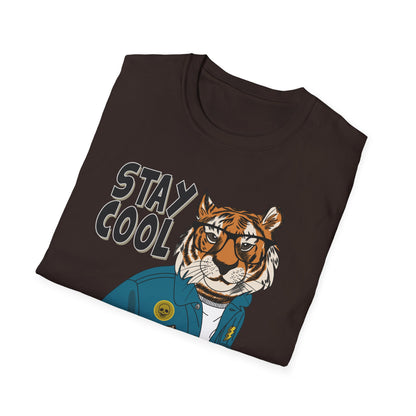 Cool Tiger Graphic T-Shirt | Stay Cool Tee, Unisex Sizes, Casual Wear, Gift for Animal Lovers, Everyday Style