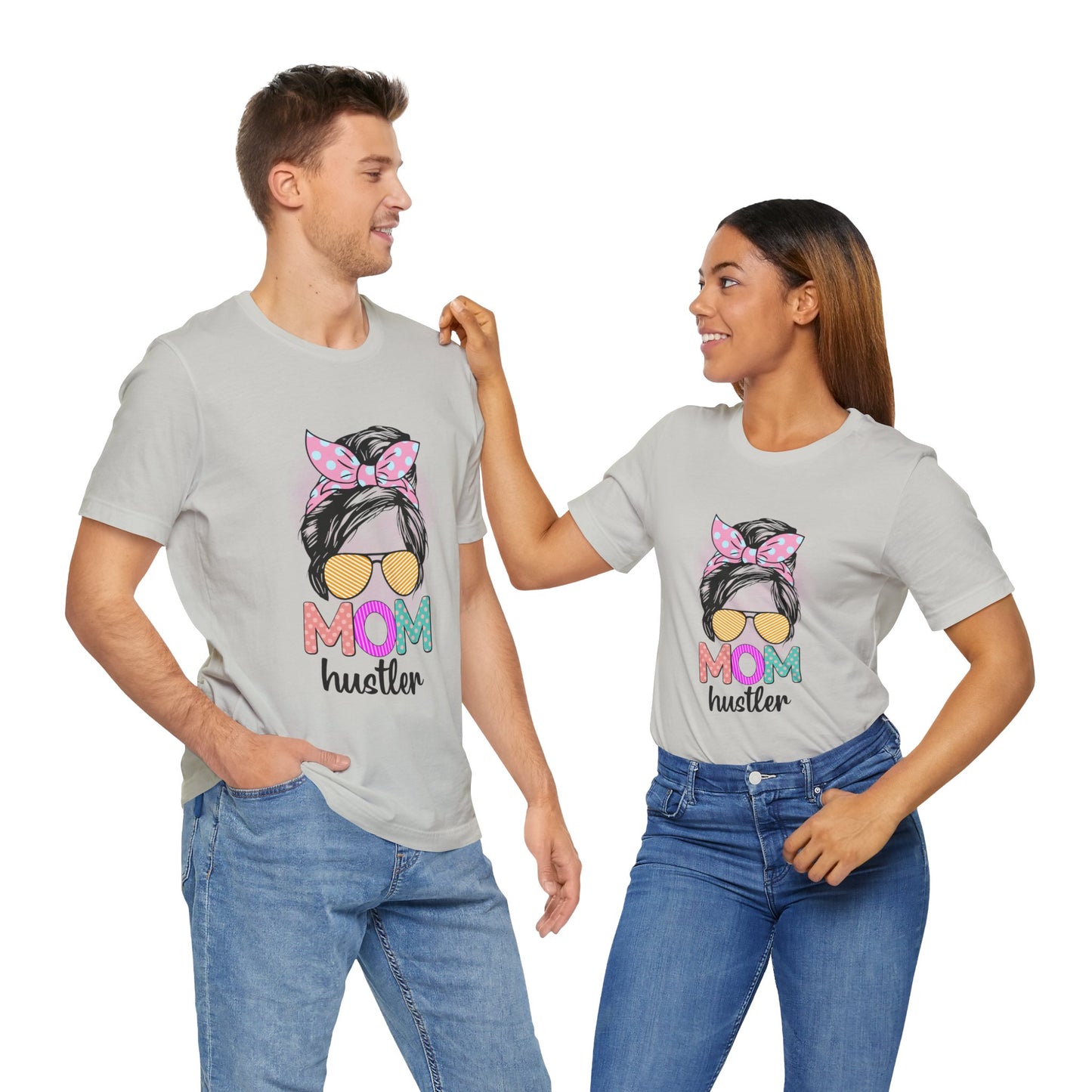 Mom Hustler Graphic Tee, Trendy Shirt for Moms, Mother's Day Gift, Motivational Tee, Casual Wear