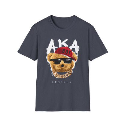 Trendy Graphic Tee: AKA Legends T-Shirt for Casual Wear, Gift for Bear Lovers, Stylish Summer Essential, Unisex Soft Tee Heather Navy
