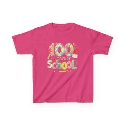 Kids School Celebration Tee - 100 Days of School, Class Shirt, Back to School Outfit, Fun Teacher Gift, Kids Education Apparel Heliconia