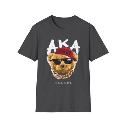Trendy Graphic Tee: AKA Legends T-Shirt for Casual Wear, Gift for Bear Lovers, Stylish Summer Essential, Unisex Soft Tee Dark Heather