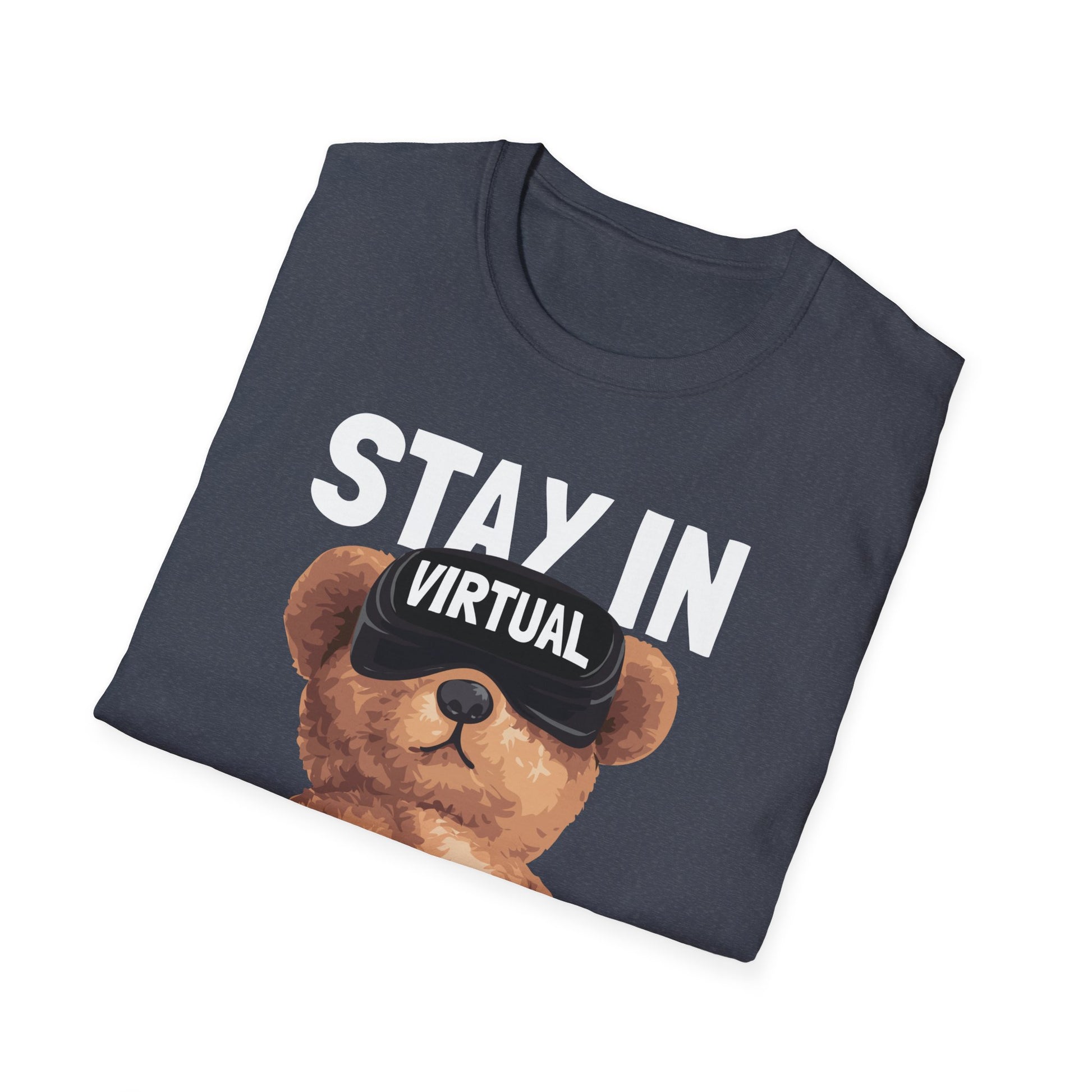 Virtual Reality Bear T-Shirt, Cute Graphic Tee, Funny Gift for Gamers, Trendy Apparel, Birthday Gift, Casual Wear
