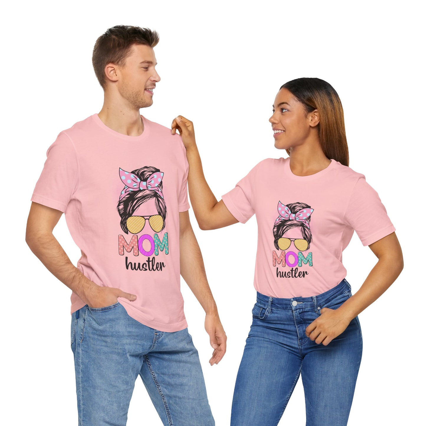 Mom Hustler Graphic Tee, Trendy Shirt for Moms, Mother's Day Gift, Motivational Tee, Casual Wear