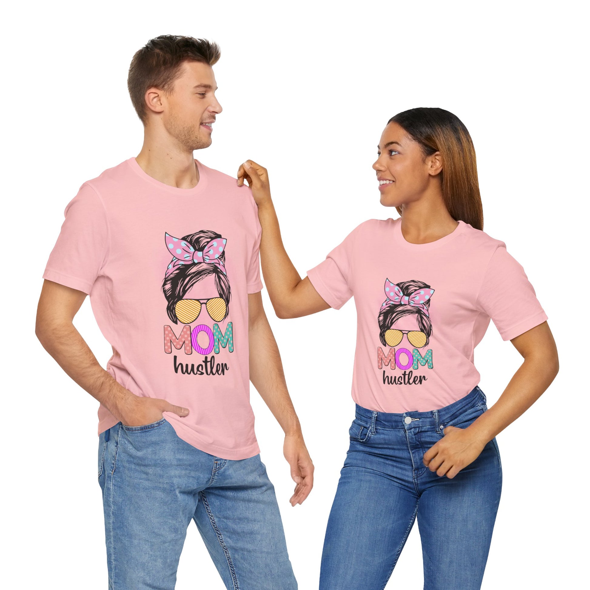 Mom Hustler Graphic Tee, Trendy Shirt for Moms, Mother's Day Gift, Motivational Tee, Casual Wear