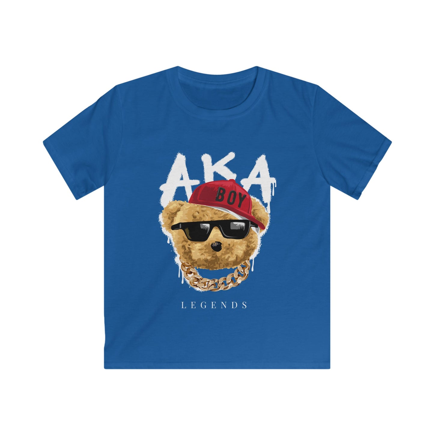 Cool Bear Graphic Kids Tee, Fun Animal T-Shirt, Trendy Youth Apparel, Perfect Gift for Boys, Summer Wear, Birthday Surprise Royal
