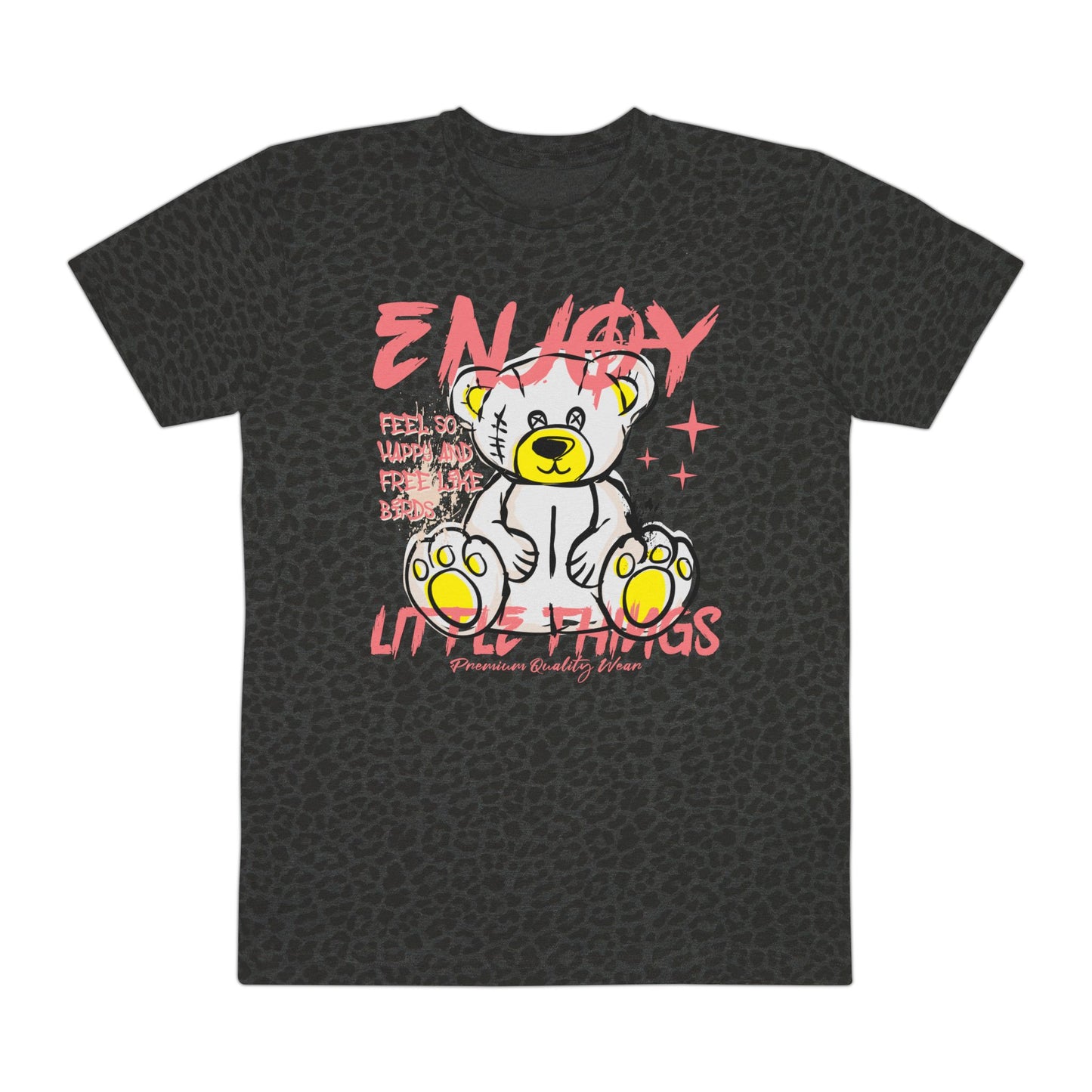 Enjoy Little Things Men's Tee, Graphic T-Shirt, Casual Wear, Animal Lover Gift, Unique Apparel Black Leopard