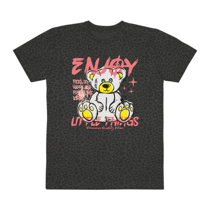 Enjoy Little Things Men's Tee, Graphic T-Shirt, Casual Wear, Animal Lover Gift, Unique Apparel Black Leopard