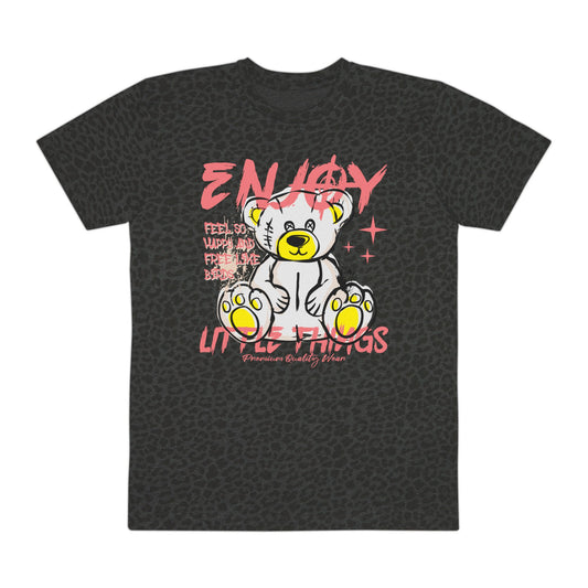 Enjoy Little Things Men's Tee, Graphic T-Shirt, Casual Wear, Animal Lover Gift, Unique Apparel Black Leopard