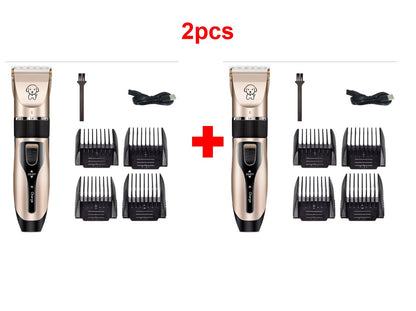 Professional Low Noise Pet Hair Clipper Easy Grooming For Dogs & Cats Style A 2pcs