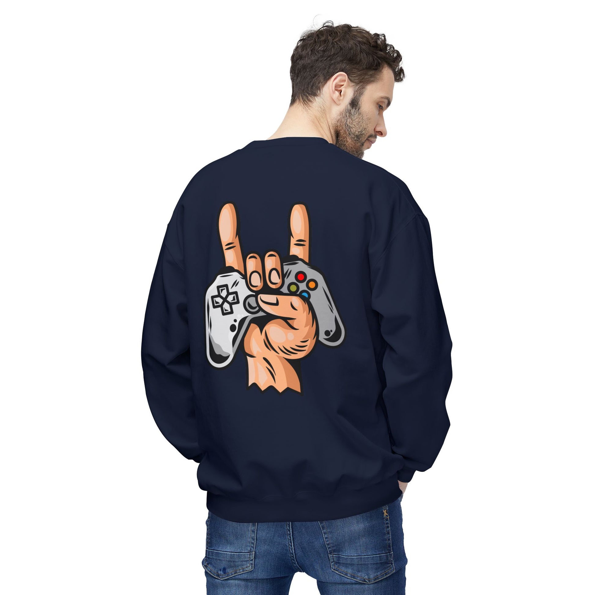 Gamer Fleece Crewneck Sweatshirt, Unisex Sweatshirt for Gamers, Gaming Apparel, Perfect Gift for Birthdays, Geek Culture, Casual Wear