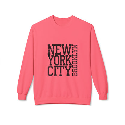 New York City Graphic Sweatshirt - Cozy Unisex Crewneck, Streetwear Style, Gift for NYC Lovers, Casual Wear, Travel Souvenir Pink Lemonade