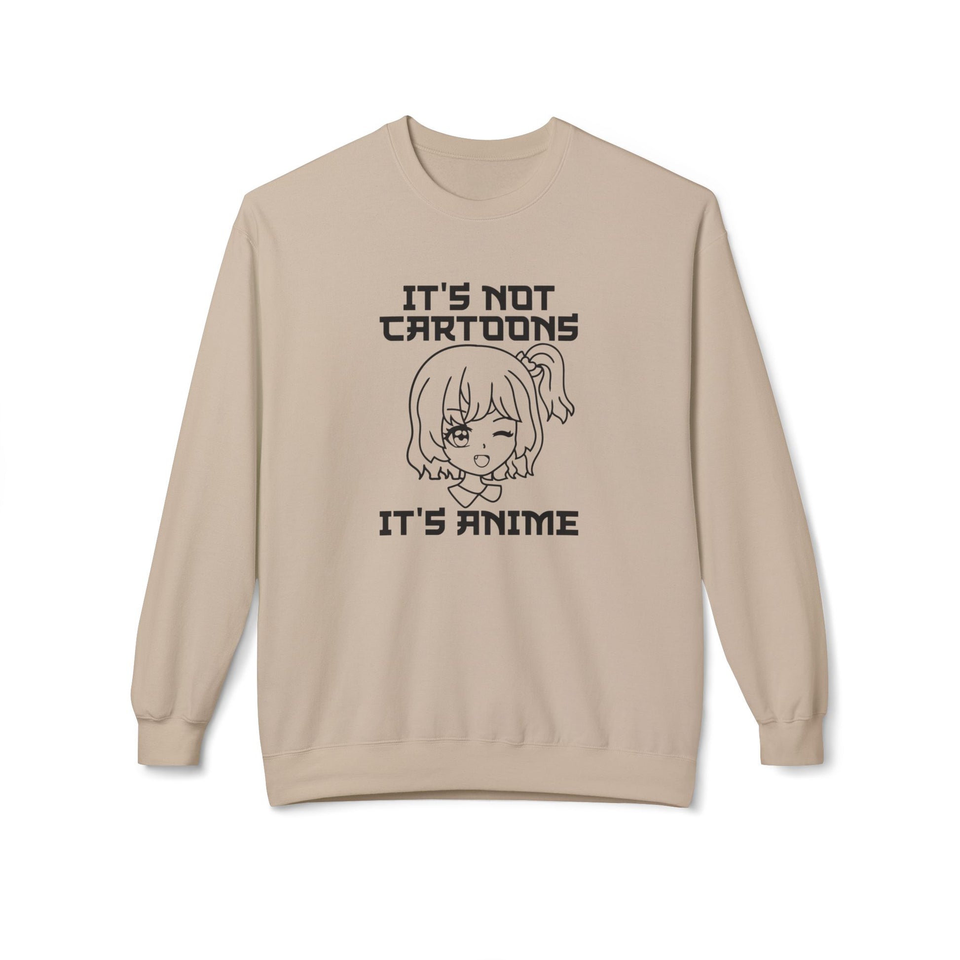 Anime Sweatshirt - It's Not Cartoons, Gift for Anime Fans, Casual Wear, Cozy Hoodie Alternative, Perfect for Conventions