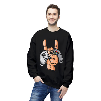 Gamer Fleece Crewneck Sweatshirt, Unisex Sweatshirt for Gamers, Gaming Apparel, Perfect Gift for Birthdays, Geek Culture, Casual Wear