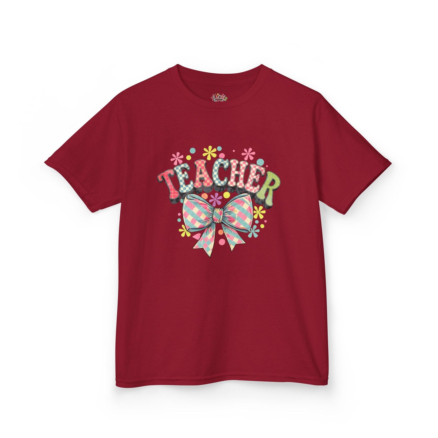 Cute Teacher Kids T-Shirt, Back to School Gift, Classroom Shirt, Kids Apparel, Teacher Appreciation Shirt, Fun Kids Tee Cardinal Red