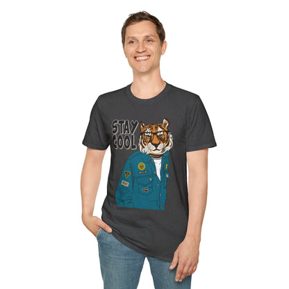 Cool Tiger Graphic T-Shirt | Stay Cool Tee, Unisex Sizes, Casual Wear, Gift for Animal Lovers, Everyday Style