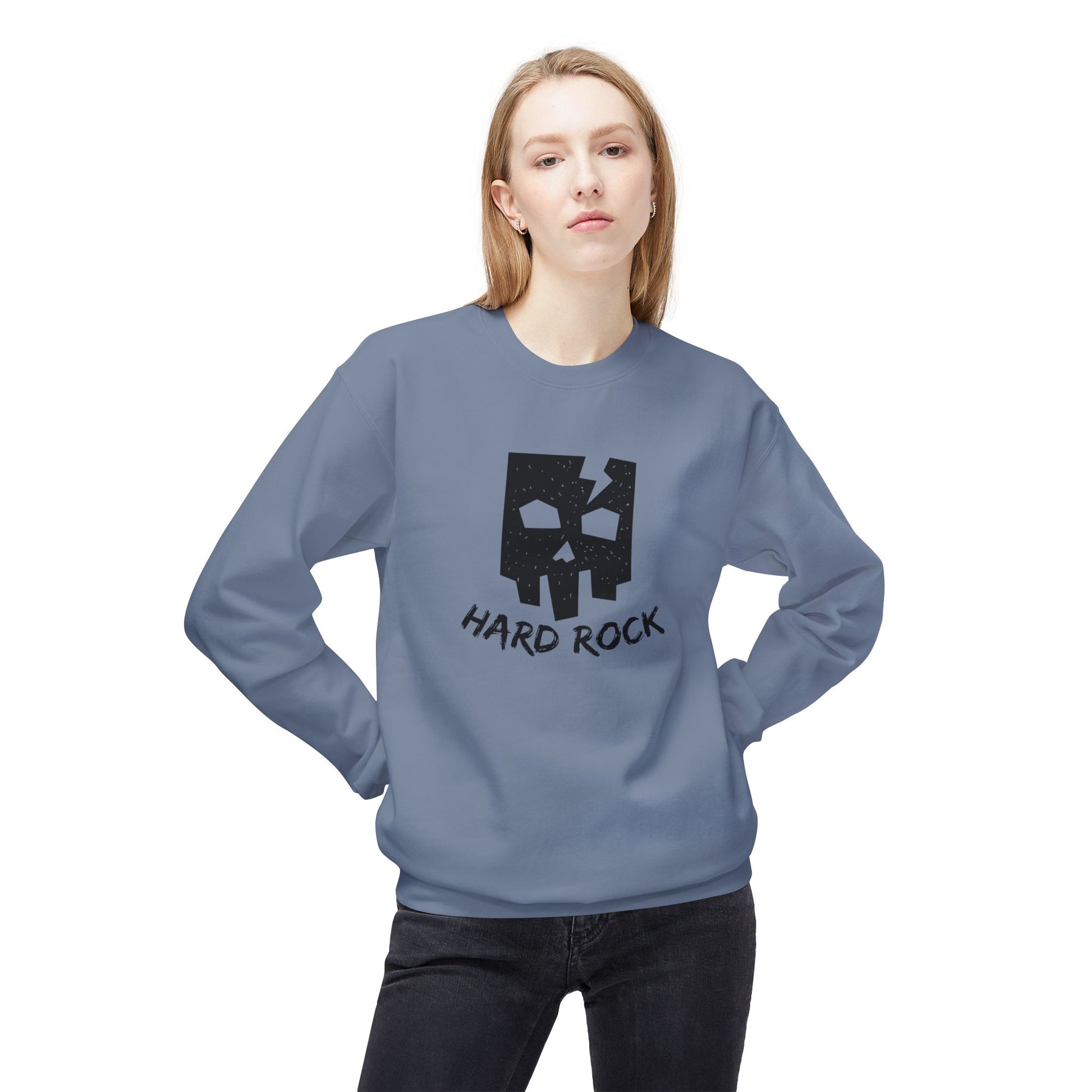 Unisex Hard Rock Sweatshirt, Cozy Music Lover Gift, Trendy Casual Wear, Perfect for Concerts, Birthday Present, Halloween Outfit