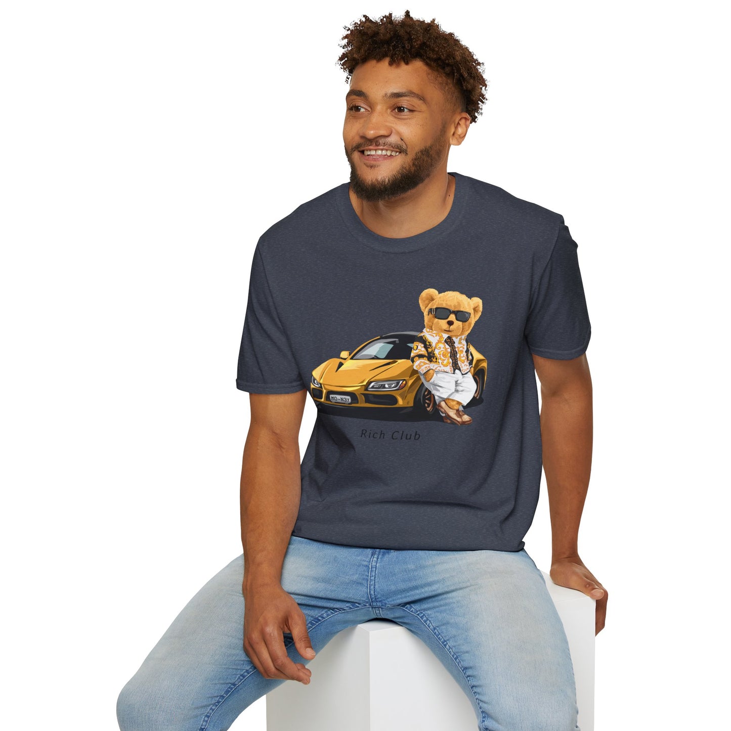 Luxury Lifestyle Bear T-Shirt, Vintage Car Tee, Unisex Graphic Shirt, Cool Fashion Apparel, Gift for Car Enthusiasts