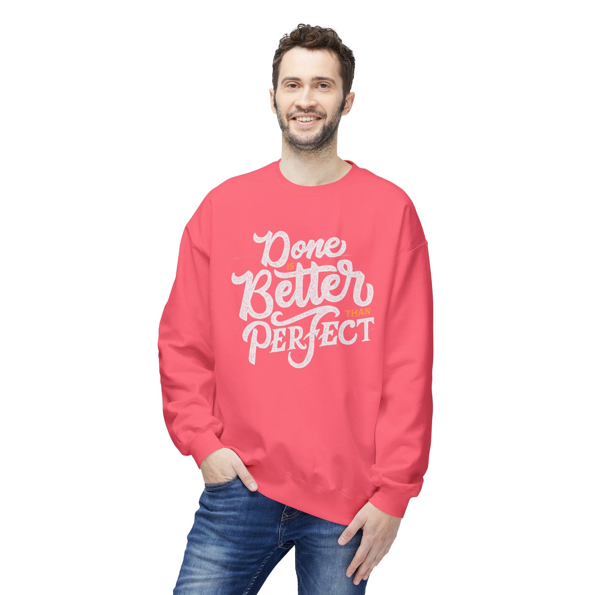 Motivational Fleece Sweatshirt: Cozy Crewneck, Perfect for Self-Care Days, Gift for Friends, Inspirational Quotes, Peer Encouragement